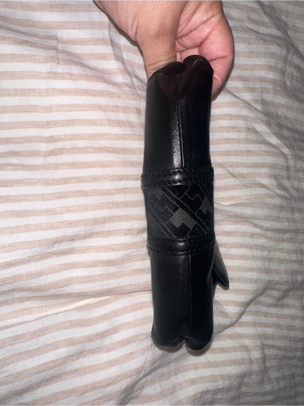 L.A.M.B. Black Leather Clutch Wallet